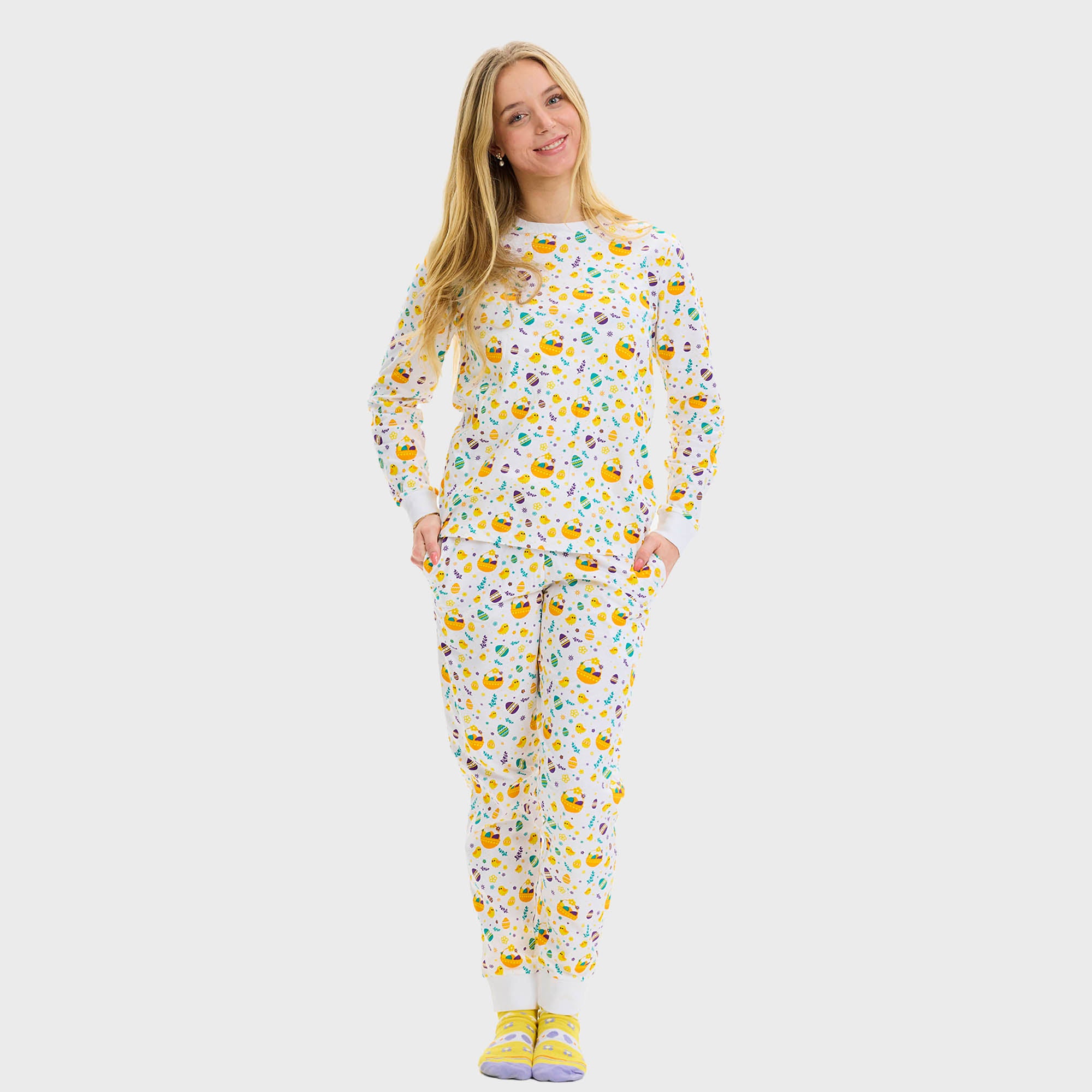 Påskpyjamas Vit - Dam.